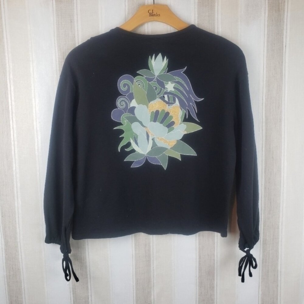 Zara Trafaluc Crewneck‎ Sweatshirt Black Size Small